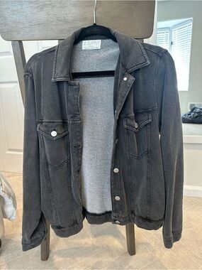 Z Supply women’s Charcoal Black Denim Shirt Jacket